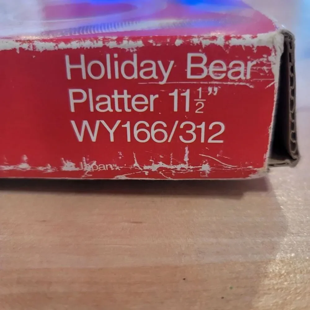 Mikasa Holiday Bear Crystal Platter 11